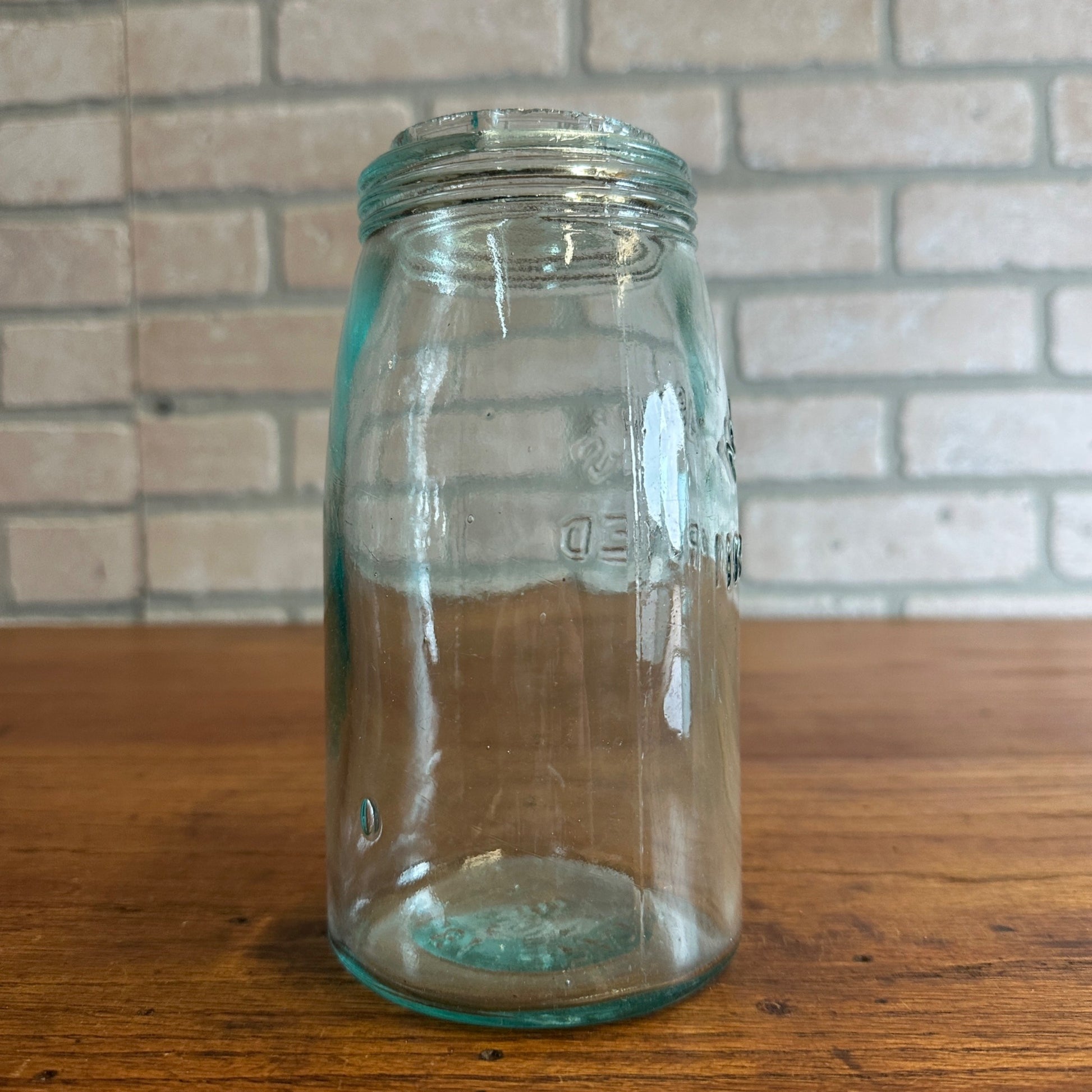Antique Mason's improved Patented May 10th 1870 Canning Jar Blue - No Lid
