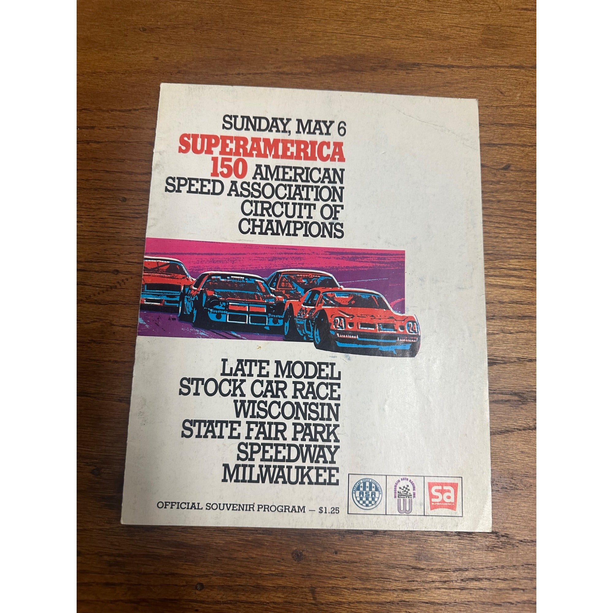 1979 SuperAmerica 150 Stock Car Race National Championship Souvenir Program Wisconsin