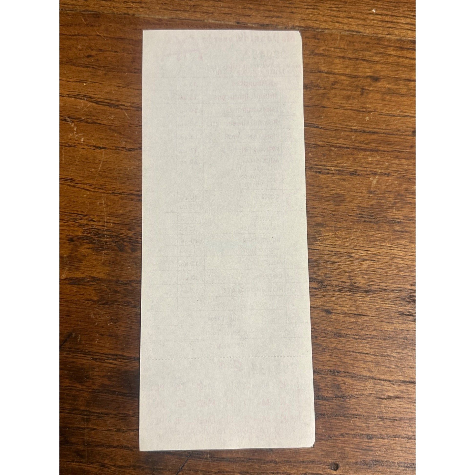 RARE Vintage 1960s McDonalds System Food Order Paper Receipt Slash M Logo