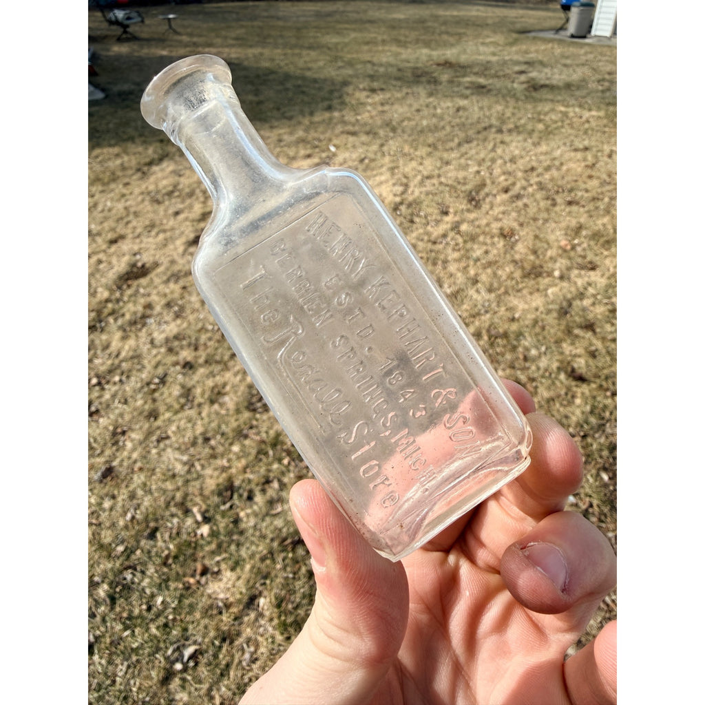 1890s Kephart Berrien Springs Michigan Mich MI Pharmacy Medicine Druggist Bottle