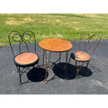 Miniature Children's Ice Cream Table & Chair Set Wire Chairs