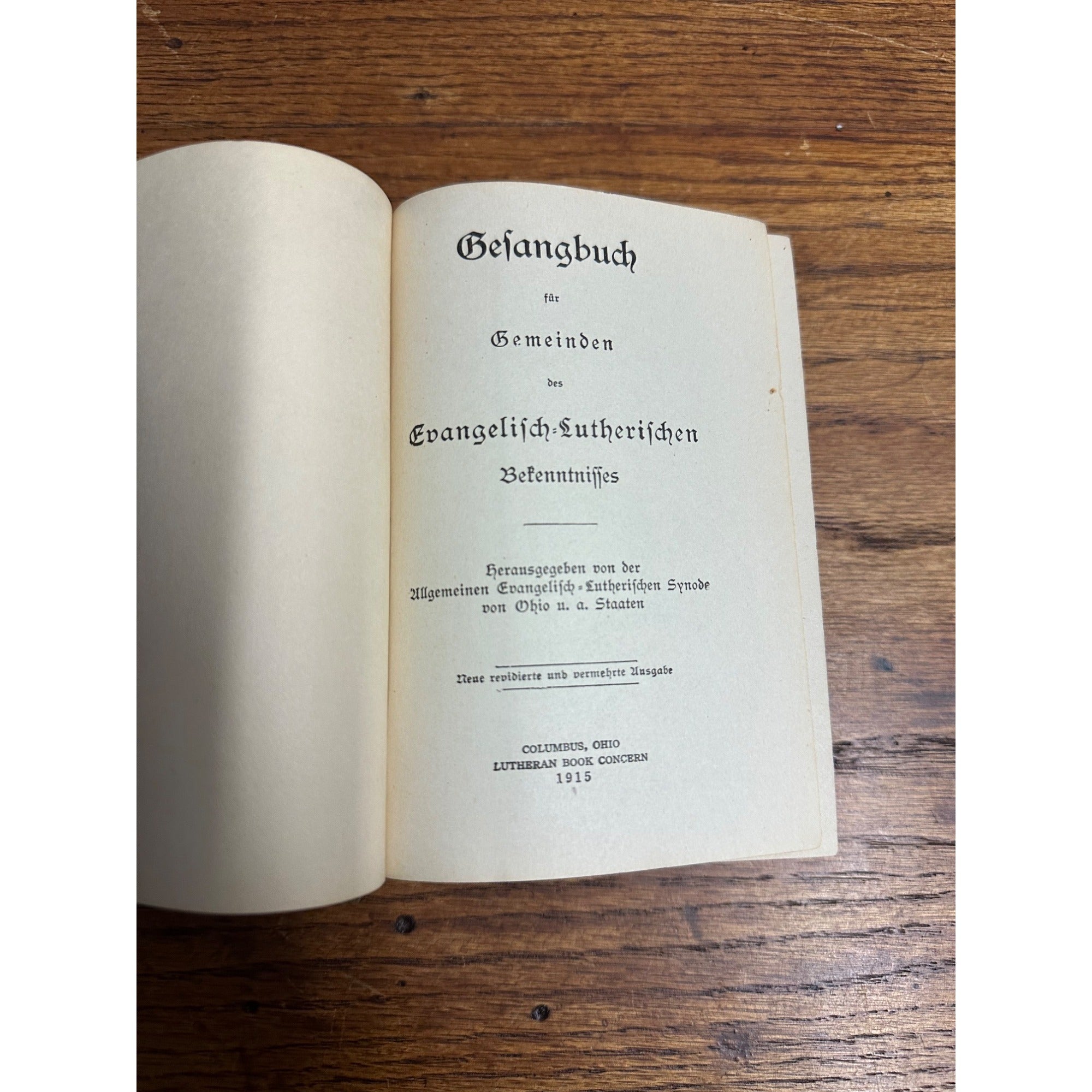 Antique 1915 Evangelical Lutheran Song Book Hymnal Hardcover German