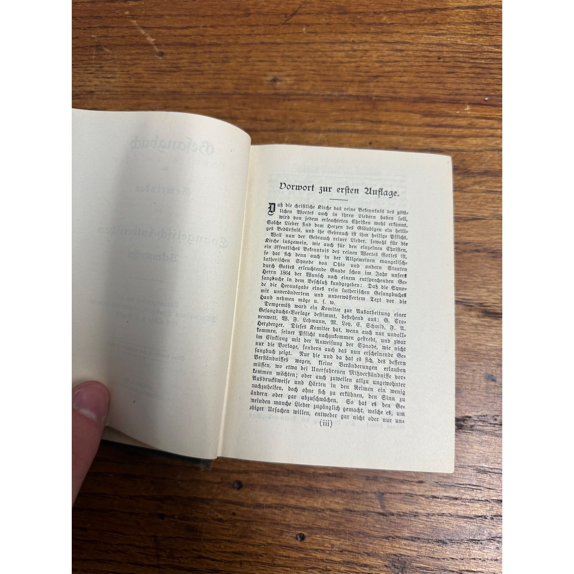 Antique 1915 Evangelical Lutheran Song Book Hymnal Hardcover German