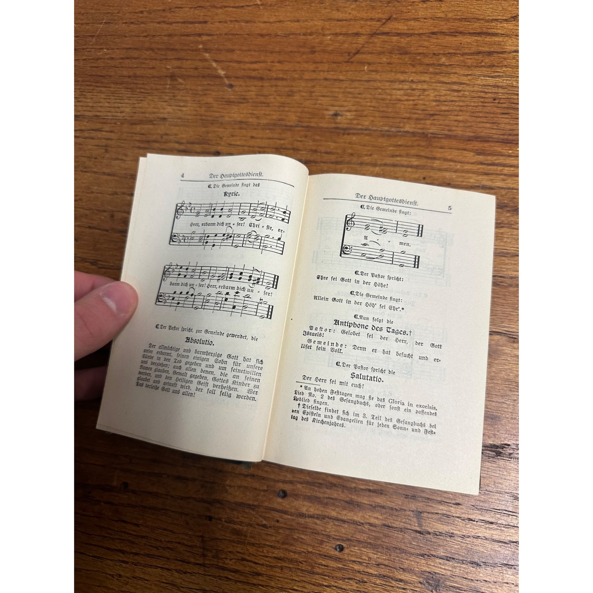 Antique 1915 Evangelical Lutheran Song Book Hymnal Hardcover German