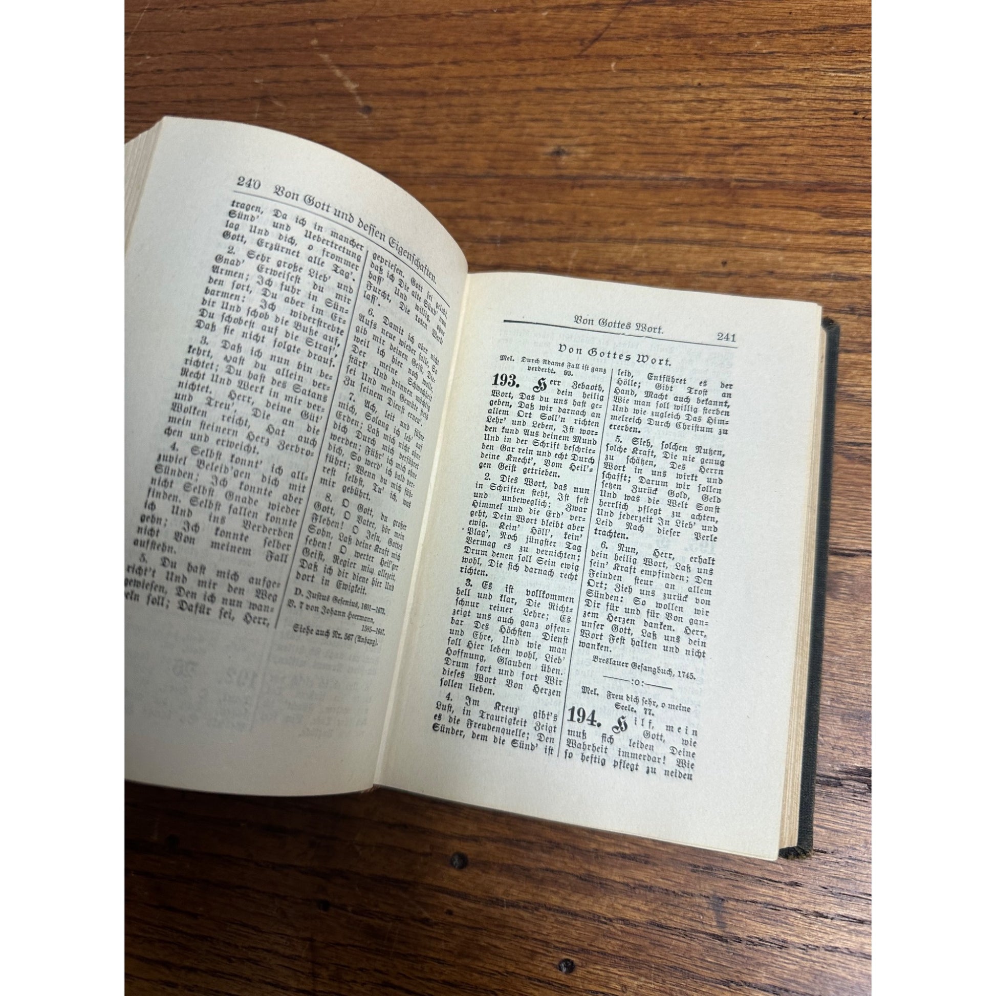 Antique 1915 Evangelical Lutheran Song Book Hymnal Hardcover German