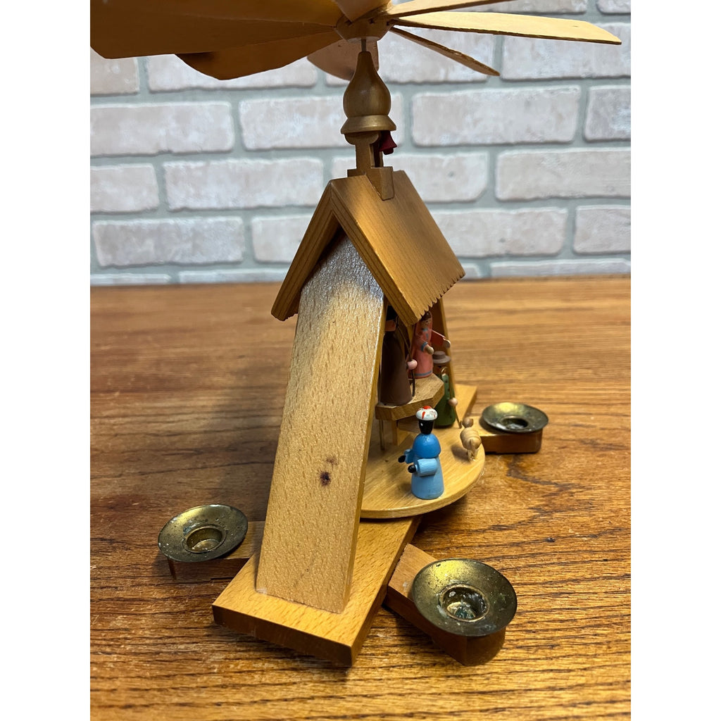 Vintage Erzgebirge Expertic Christmas Candle Pyramid Spinner German