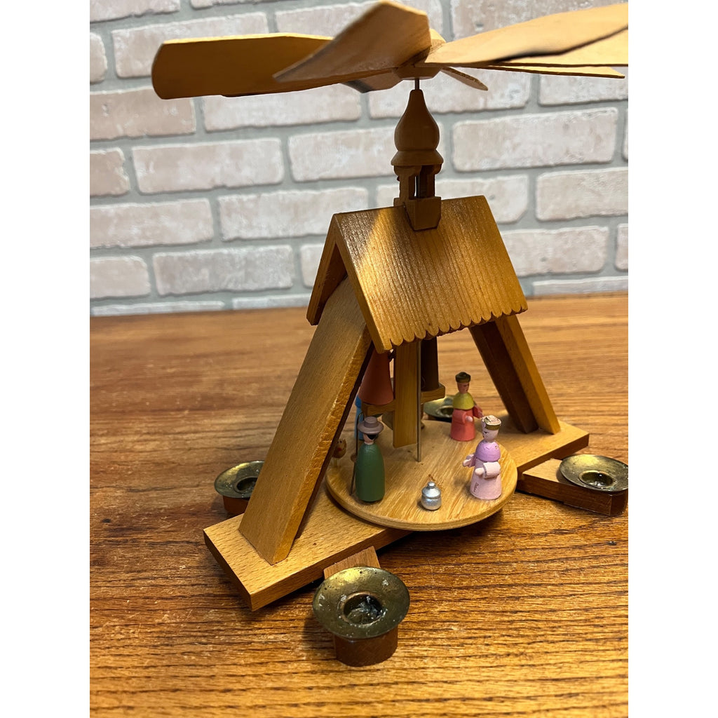Vintage Erzgebirge Expertic Christmas Candle Pyramid Spinner German