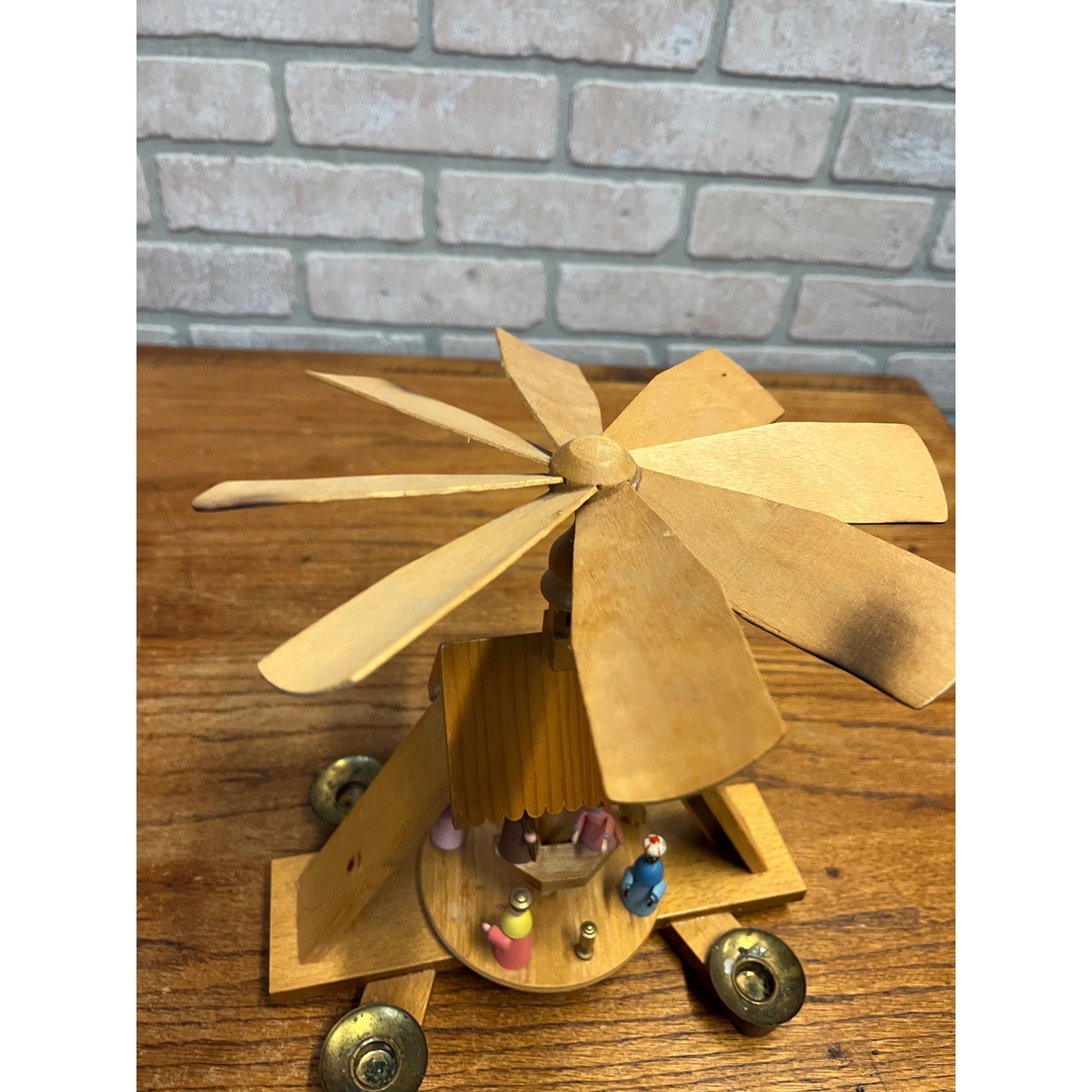Vintage Erzgebirge Expertic Christmas Candle Pyramid Spinner German