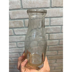 Vintage Jac Nehrbass One Pint Glass Milk Dairy Bottle West Bend, Wisconsin WI