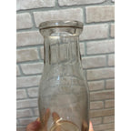 Vintage Jac Nehrbass One Pint Glass Milk Dairy Bottle West Bend, Wisconsin WI