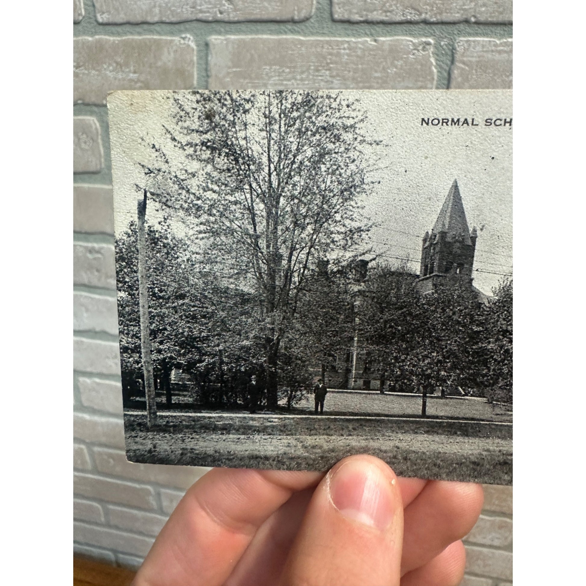 Vintage Normal School Woodville OH Ohio Postcard 1914