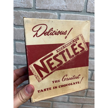 Vintage 1940s Nestle's Chocolate Candy Bar Empty Cardboard Display Box