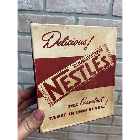 Vintage 1940s Nestle's Chocolate Candy Bar Empty Cardboard Display Box