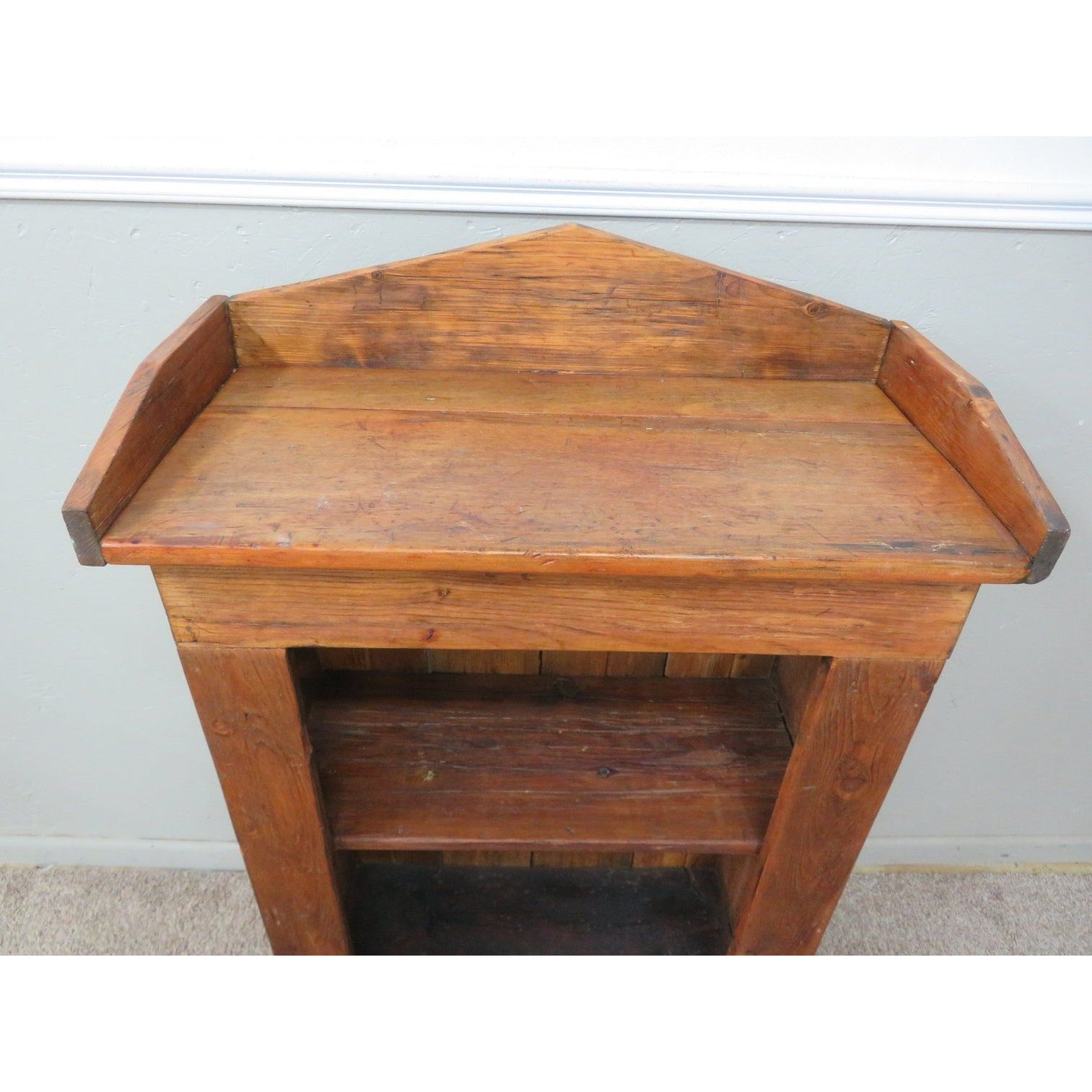 Antique Primitive 19th c. Cupboard Pantry Shelf Farmhouse Country Storage