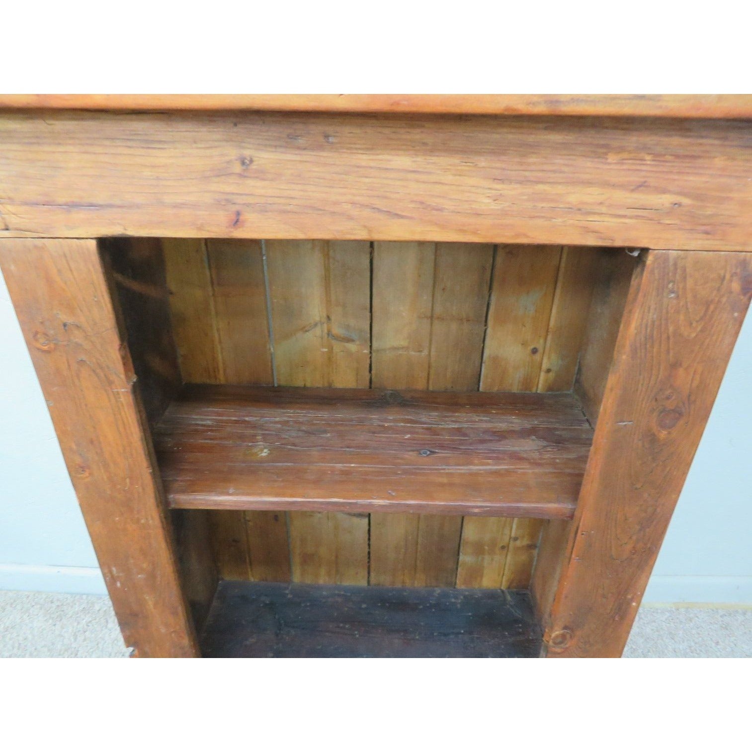 Antique Primitive 19th c. Cupboard Pantry Shelf Farmhouse Country Storage