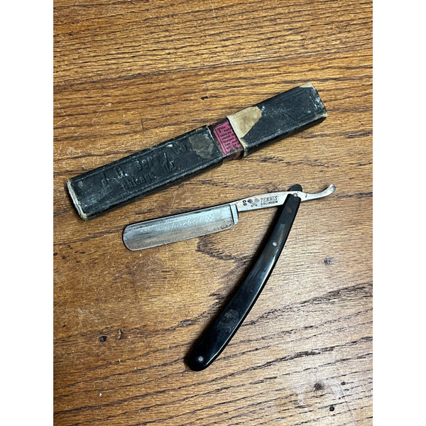 Vintage Tennis Solingen 80 Straight Edge Razor - Black Handle - for Restore