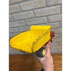 Vintage Tonka Jeep Dump Truck Pressed Metal Red And Yellow 9.5"
