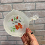 1920 Souvenir Tiffin Clambroth Glass Skillet Frying Pan Ashtray Hooper Nebraska