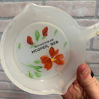 1920 Souvenir Tiffin Clambroth Glass Skillet Frying Pan Ashtray Hooper Nebraska