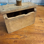 Antique Primitive 1800s Butter Mold Stamp Square Rectangular Farmhouse Wooden