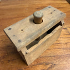 Antique Primitive 1800s Butter Mold Stamp Square Rectangular Farmhouse Wooden