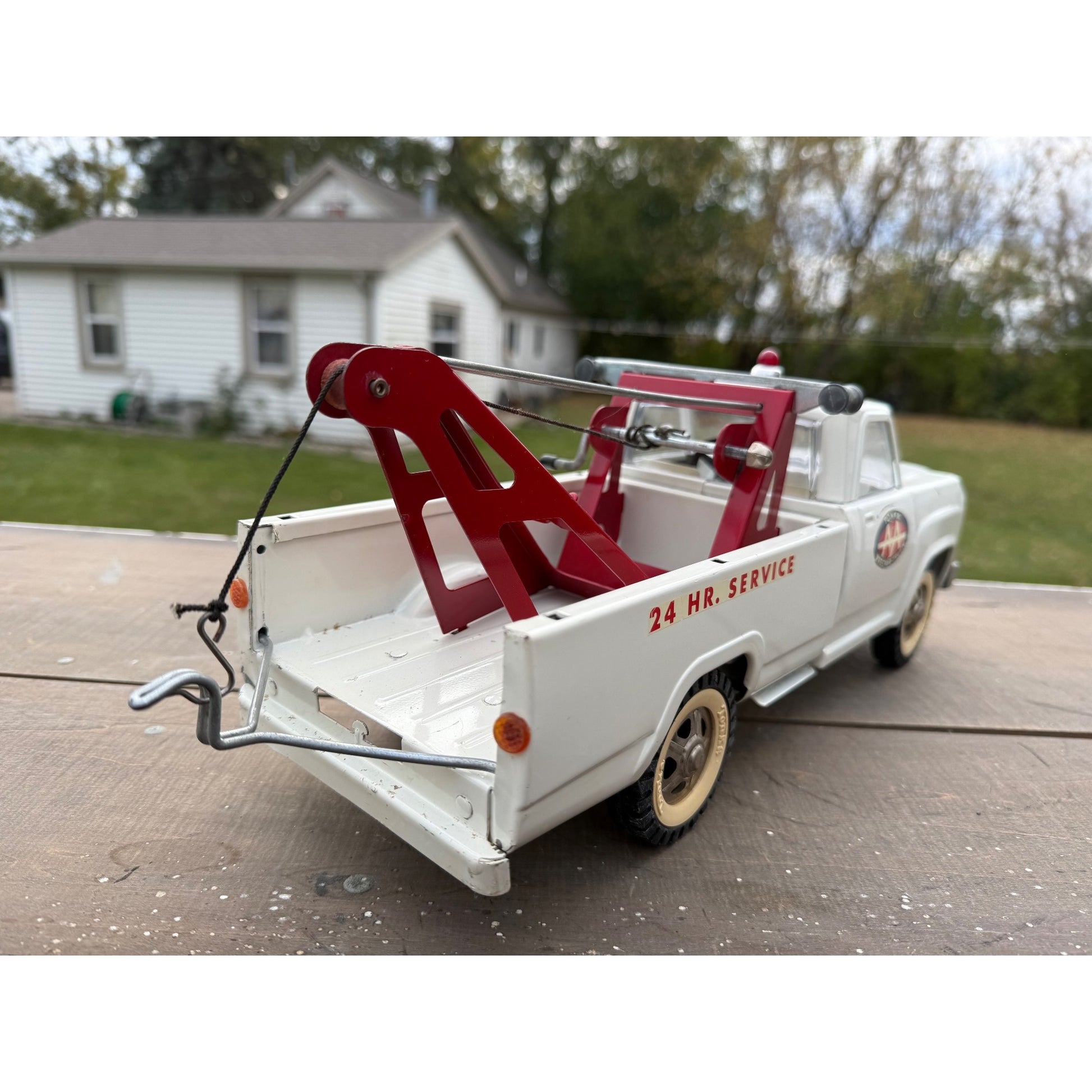 Vintage Tonka AA Wrecker Tow Truck Pressed Steel Toy - Great!