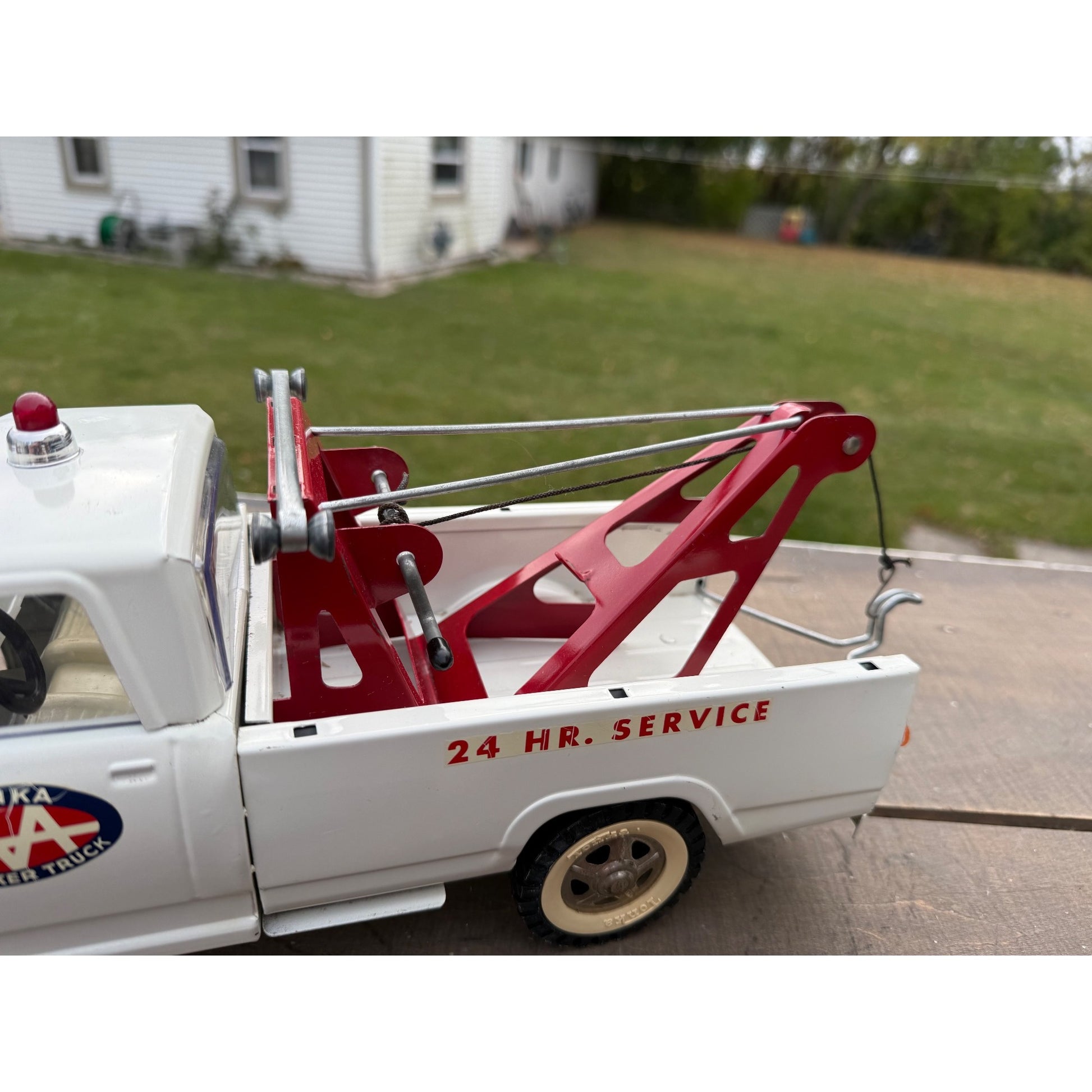 Vintage Tonka AA Wrecker Tow Truck Pressed Steel Toy - Great!