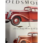 1933 OLDSMOBILE "6 and 8" Car Dealer Showroom Sales Fold-Out Poster Brochure