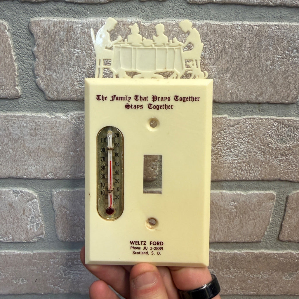 Vintage Family Praying Light Switch Cover Advertising Scotland South Dakota