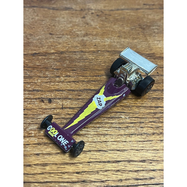 Vintage 1975 Hot Wheels Redline Zap Cool One Dragster Plum Purple - Clean