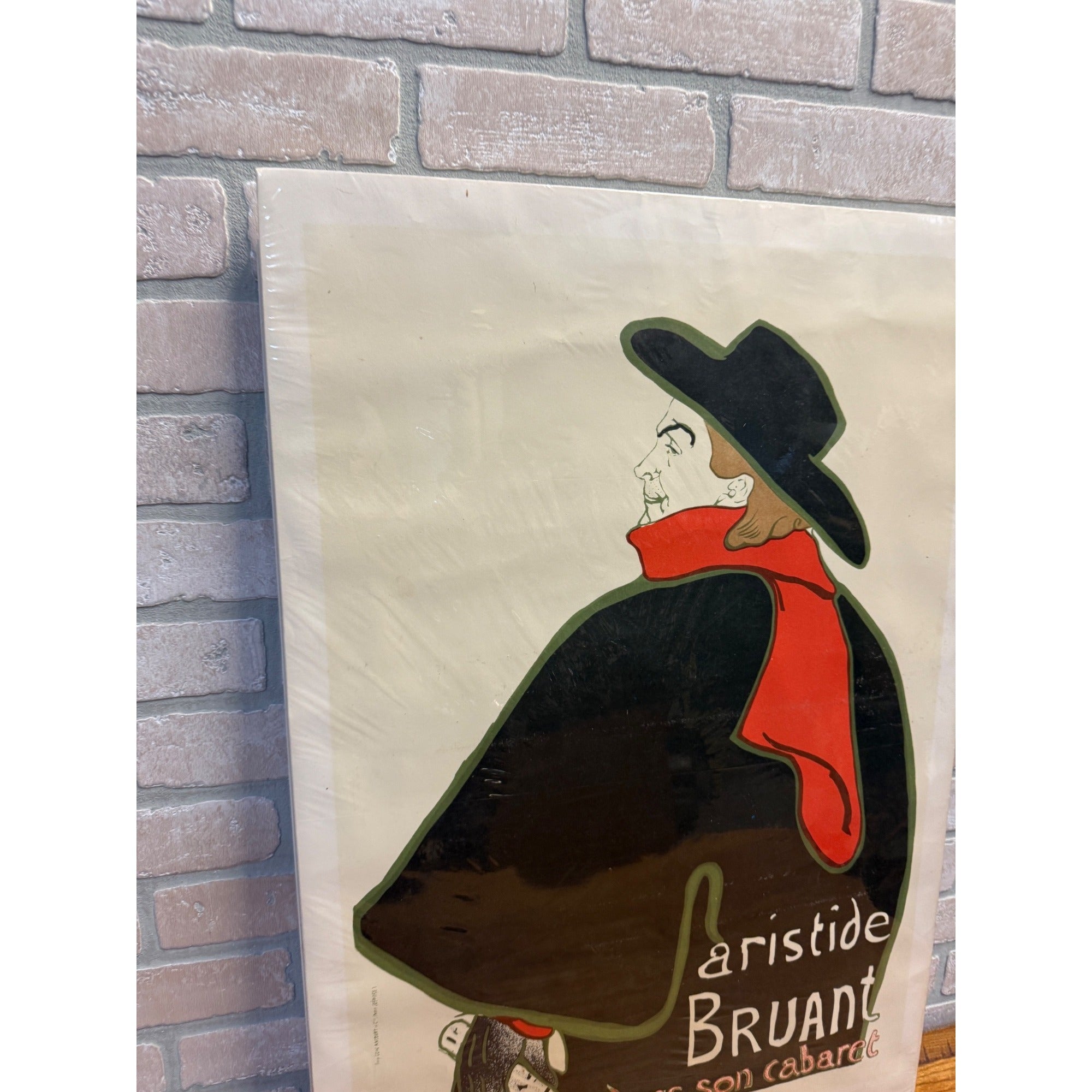After Henri de Toulouse-Lautrec (French 1864 - 1901) Aristide Bruant dans son cabaret Print, Frame