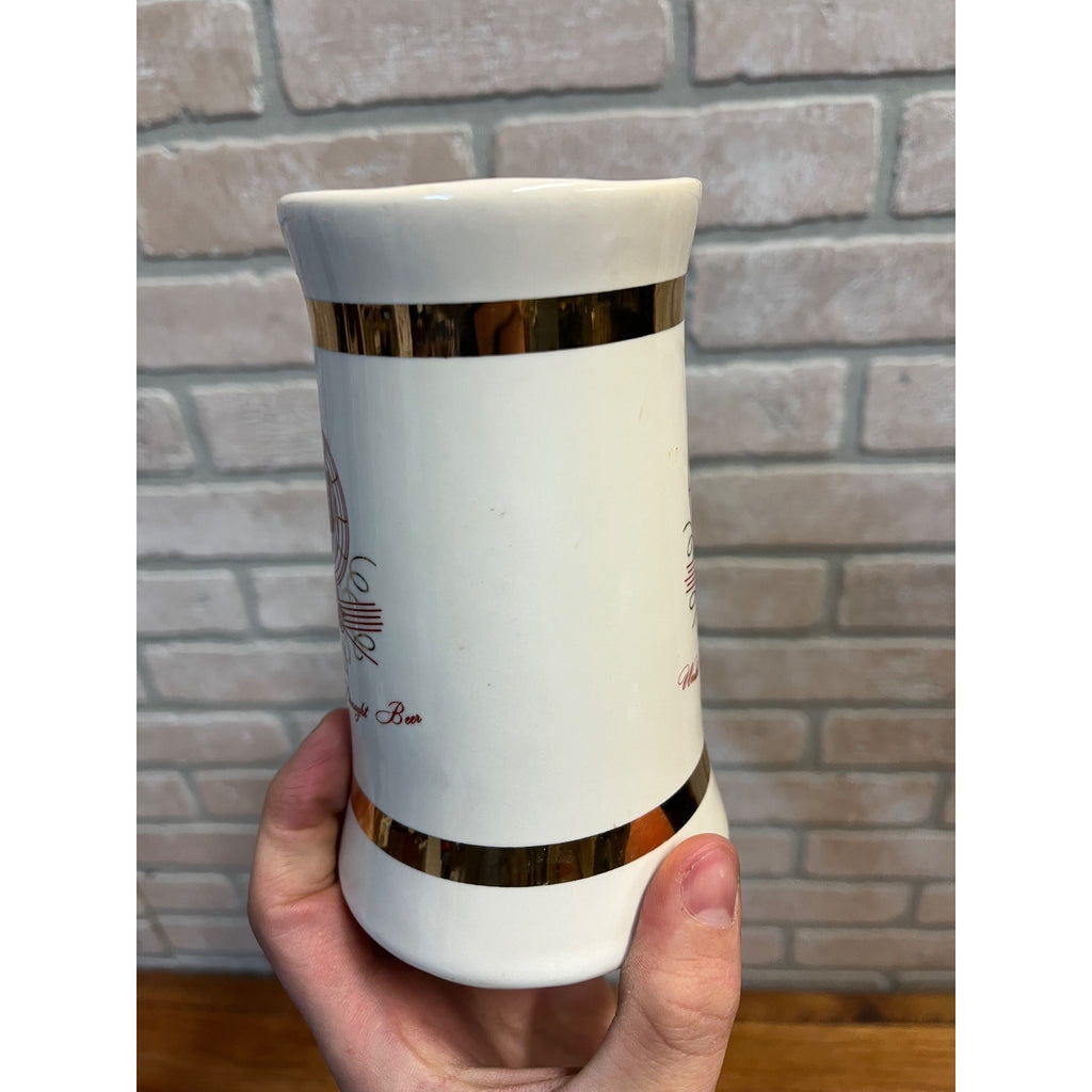 Vintage 1950s Schlitz Ceramic Beer Mug Stein Advertising World's Finest Draught