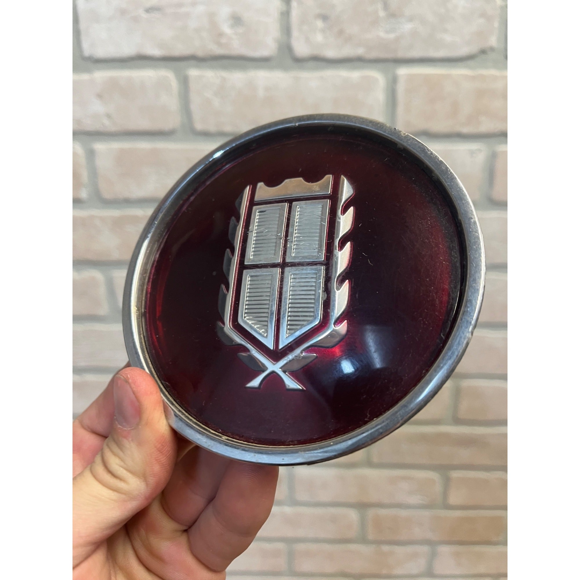 Vintage 1960s Chrome LINCOLN MERCURY Car Auto Hub Cap Center Emblem Metal