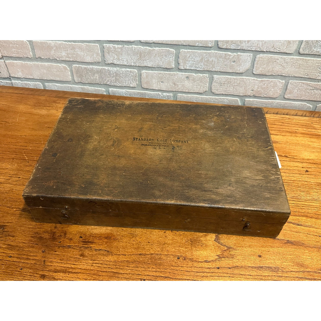 Vintage Standard Gage Company Micrometer Poughkeepsie NY Dovetail BOX ONLY