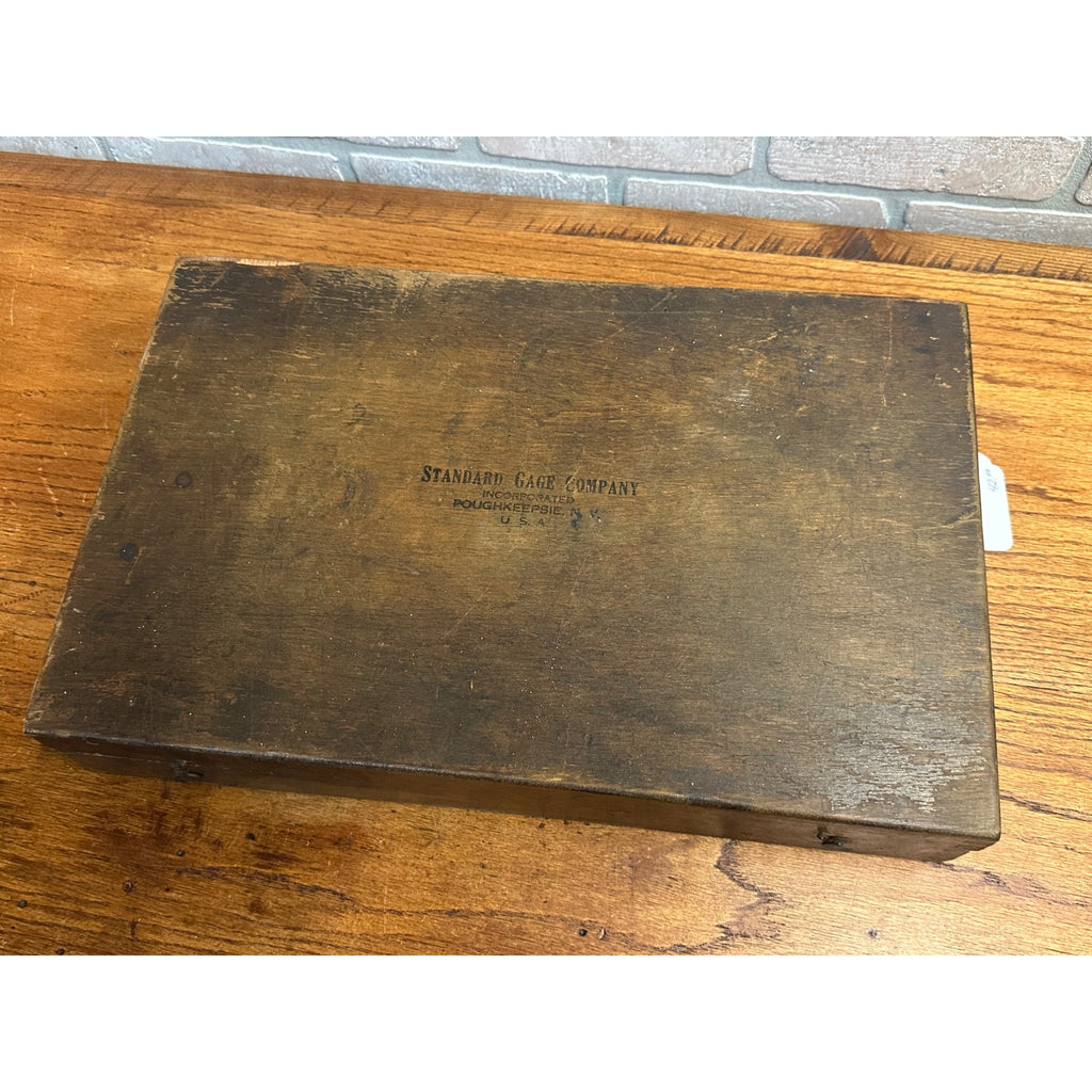Vintage Standard Gage Company Micrometer Poughkeepsie NY Dovetail BOX ONLY