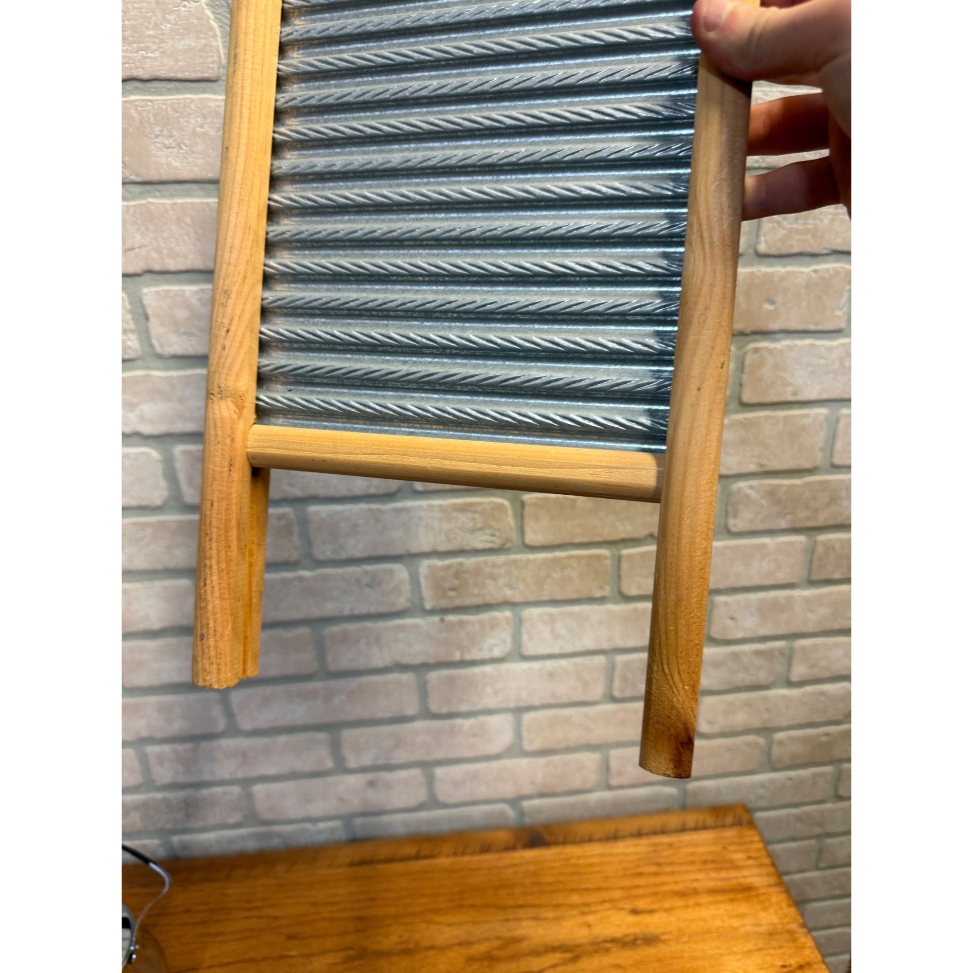 Vintage Dubl Handi Pail Size No. 2133 Tin Washboard Columbus Washboard Co. Columbus, Ohio
