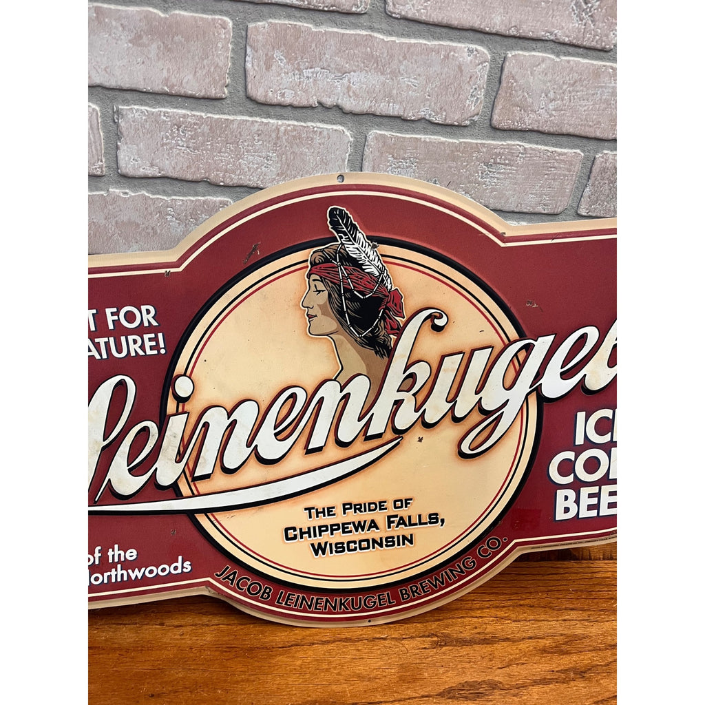 Vintage Leinenkugels Beer Thermometer Sig Indian Maiden Chippewa Falls