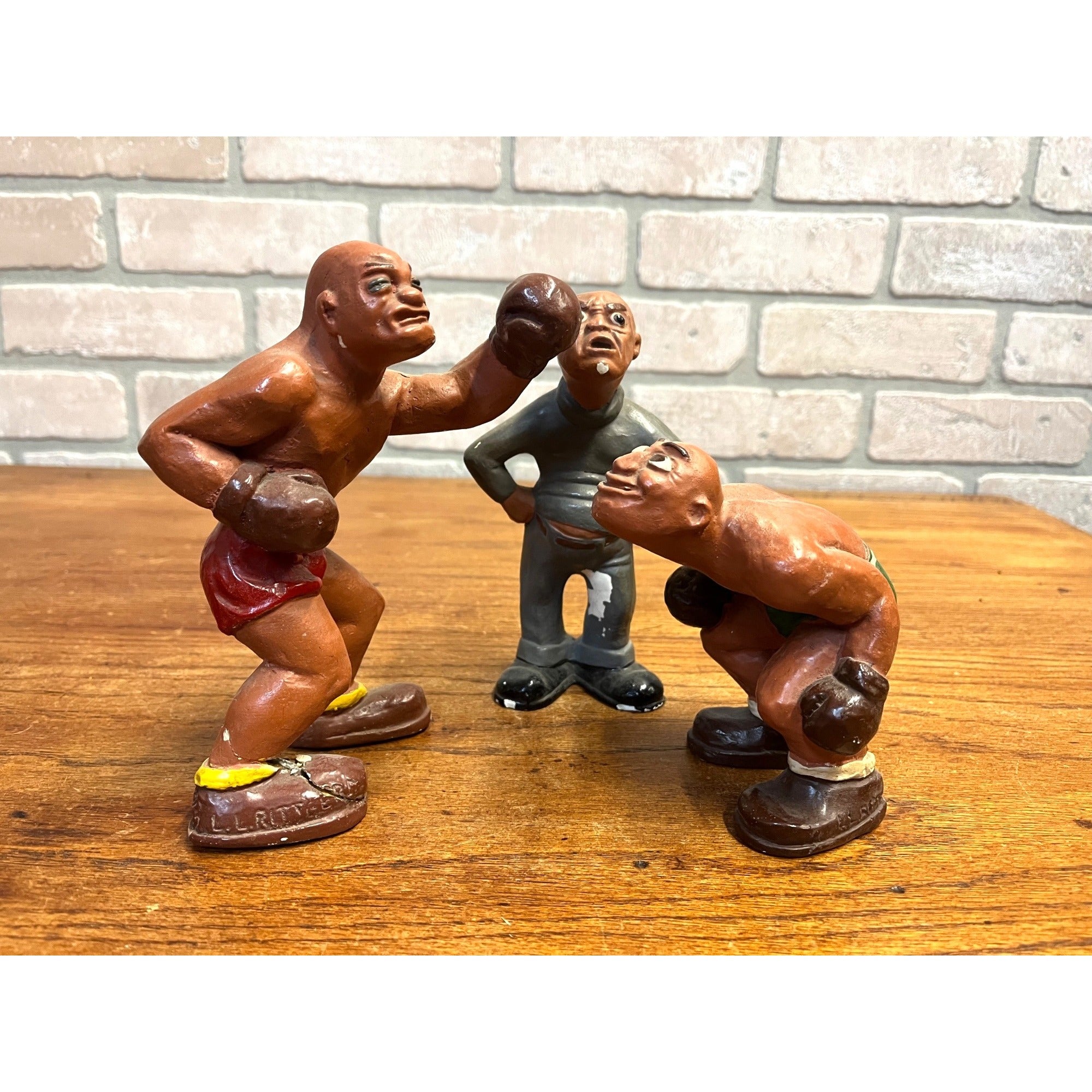 Vintage 1940s Lafayette Rittgers Chalkware Figures Statues Sculptures Lot (3)