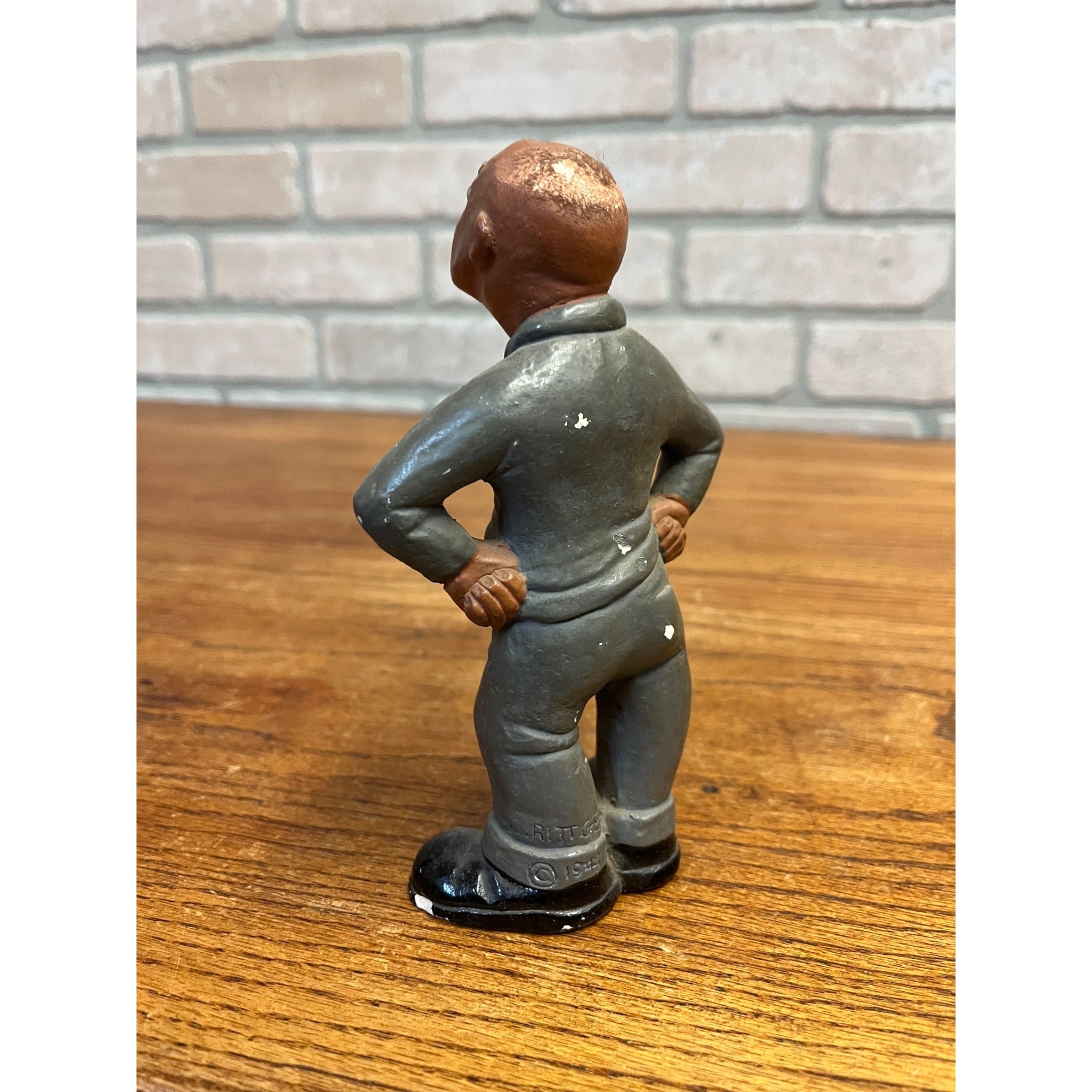 Vintage 1940s Lafayette Rittgers Chalkware Figures Statues Sculptures Lot (3)