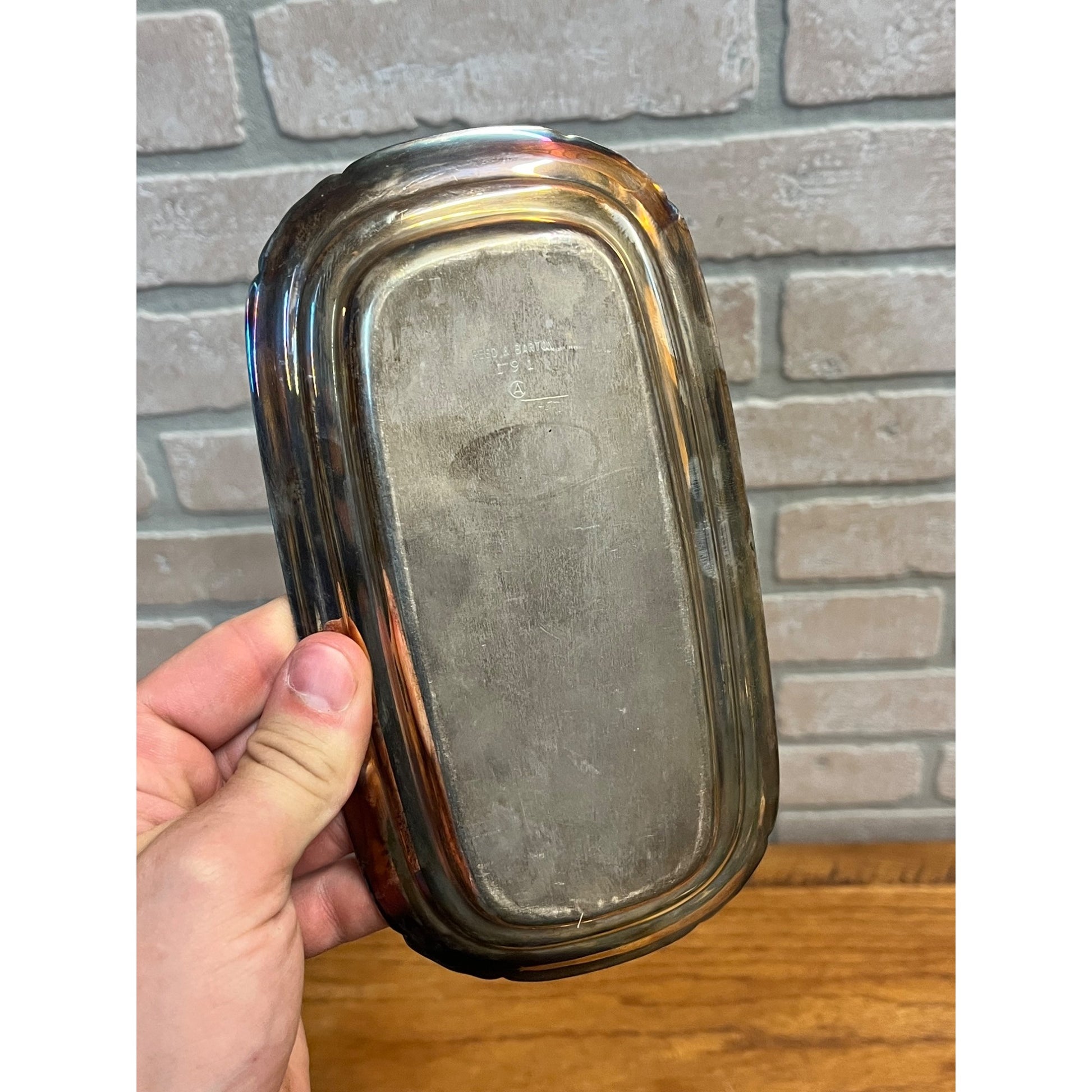 Vintage Reed & Barton Silver Plated Butter Dish Lidded w/ Glass Insert 191 Art Deco