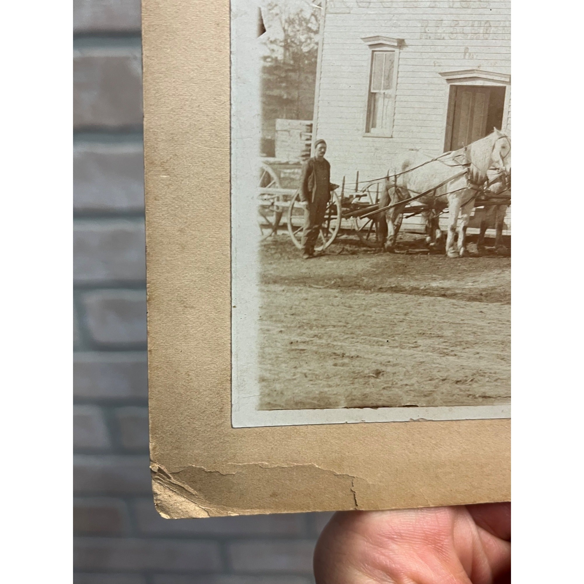 Original 1900s Curtiss Wisconsin Hall & Saloon Cabinet Photo Tavern Clark County