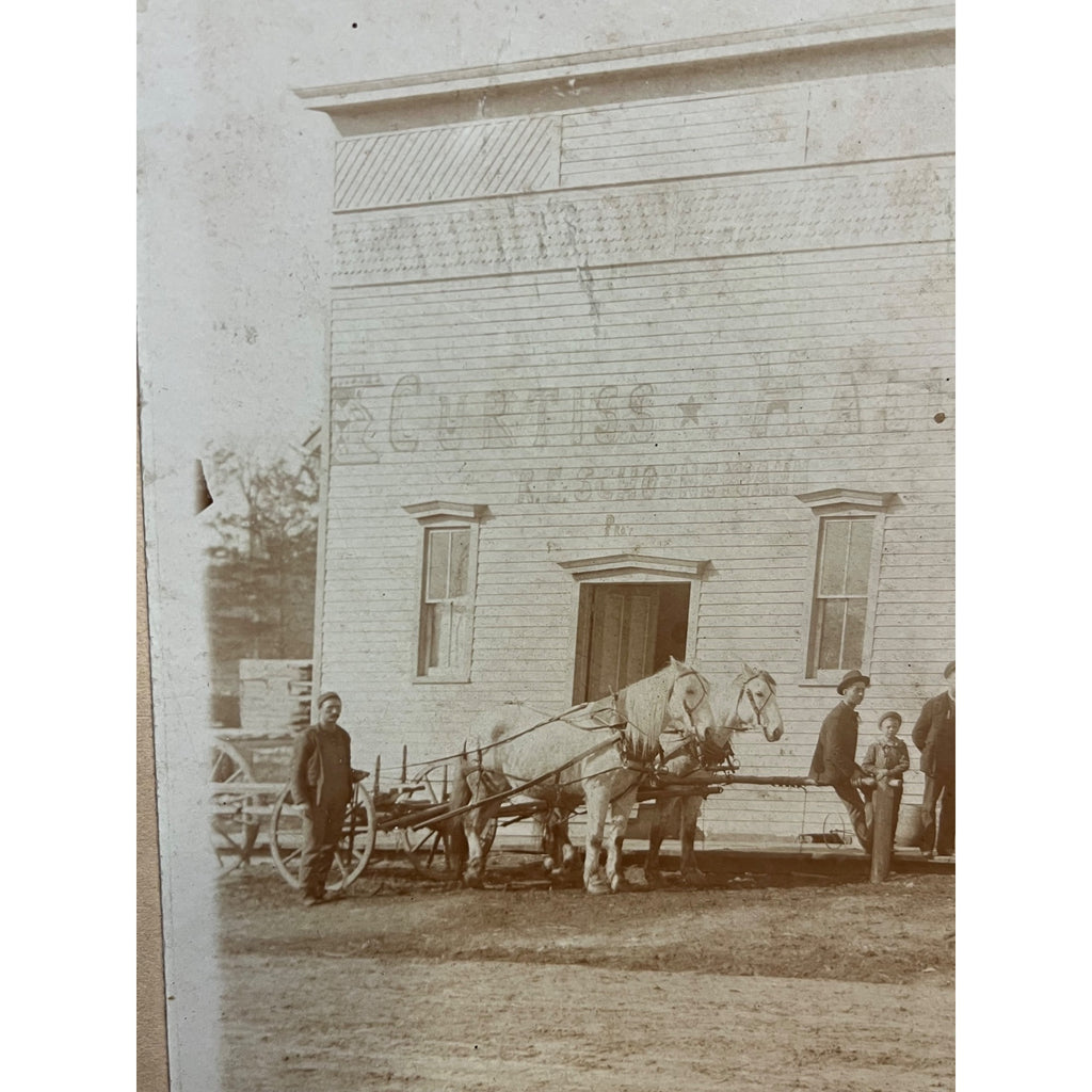 Original 1900s Curtiss Wisconsin Hall & Saloon Cabinet Photo Tavern Clark County