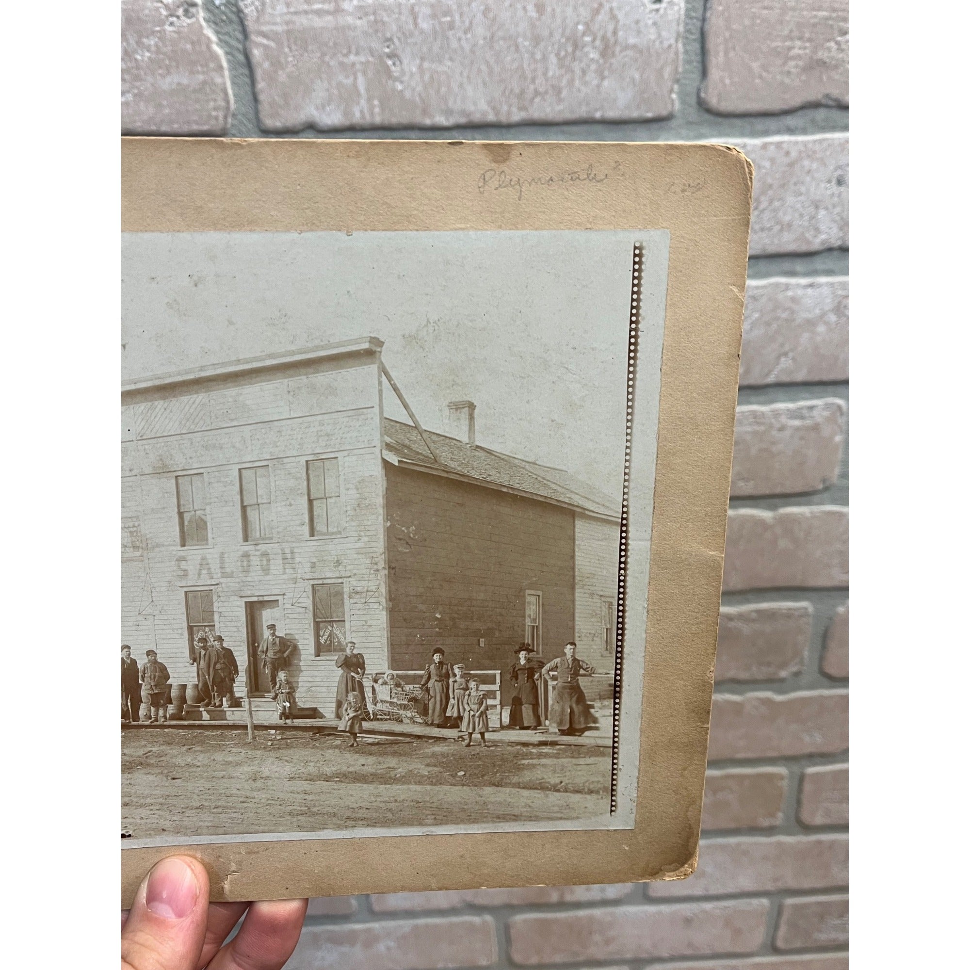 Original 1900s Curtiss Wisconsin Hall & Saloon Cabinet Photo Tavern Clark County