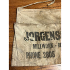 Vintage Jorgenson Lumber Co. Advetising Cloth Nail Apron Belt Fond du Lac WI