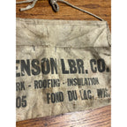Vintage Jorgenson Lumber Co. Advetising Cloth Nail Apron Belt Fond du Lac WI