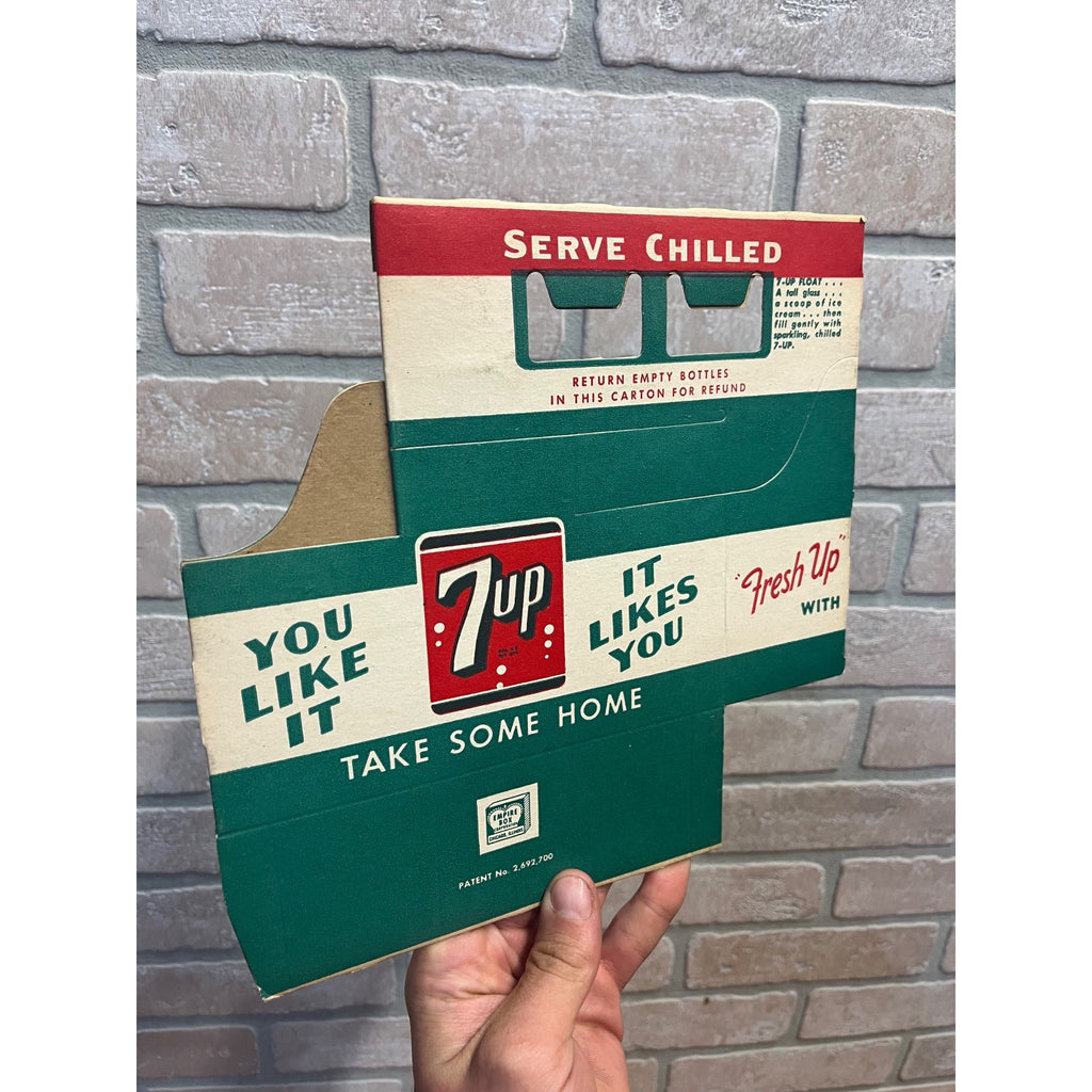 Vintage Seven Up 7up NOS Soda Carrier Totes Advertising Bottle Carrier