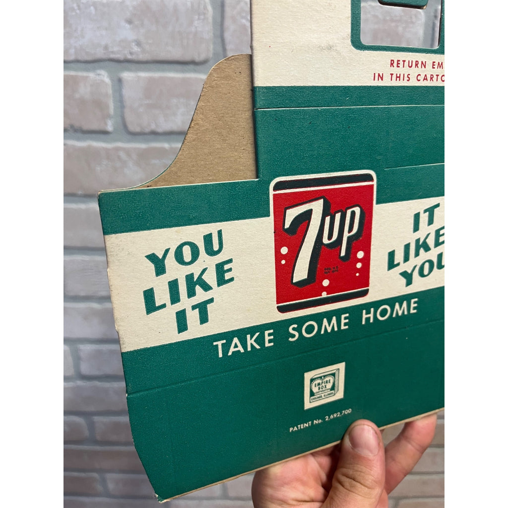 Vintage Seven Up 7up NOS Soda Carrier Totes Advertising Bottle Carrier