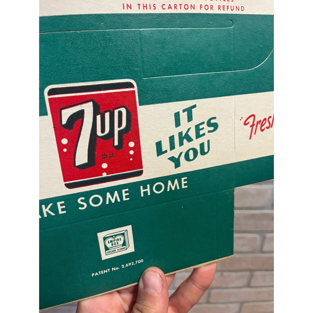 Vintage Seven Up 7up NOS Soda Carrier Totes Advertising Bottle Carrier