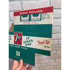 Vintage Seven Up 7up NOS Soda Carrier Totes Advertising Bottle Carrier