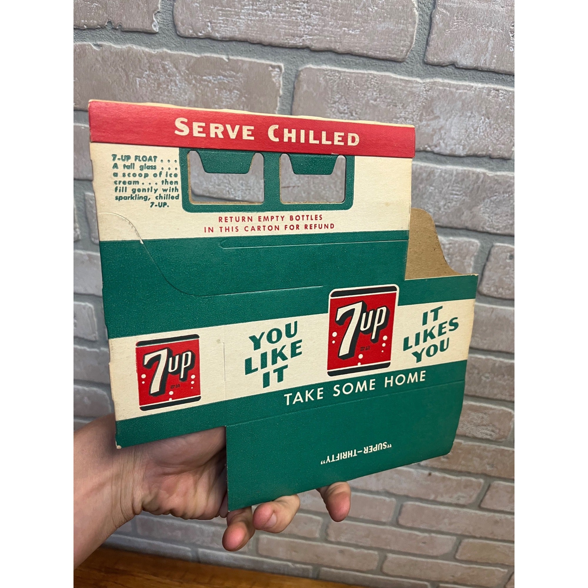 Vintage Seven Up 7up NOS Soda Carrier Totes Advertising Bottle Carrier